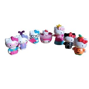 Lot Of 7 Hello Kitty McDonald's Toys Halloween Butterfly Skeleton Superhero
